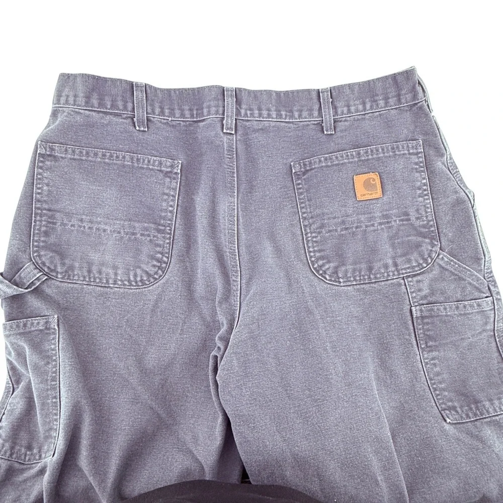 Carhartt R01 Duck Dungaree Fit Work Pants‎ Mens 40x32 Gray Cotton Carpenter